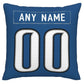 Custom D.Lions Pillow Decorative Throw Pillow Case - Print Personalized Football Team Fans Name & Number Birthday Gift Football Pillows