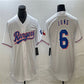 Los Angeles Dodgers #6 Josh Jung White Home Authentic Patch Jersey Baseball Jerseys