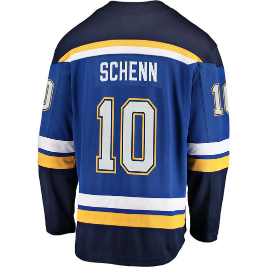 St.L.Blues #10 Brayden Schenn Fanatics Branded Breakaway Player Jersey Blue Stitched American Hockey Jerseys