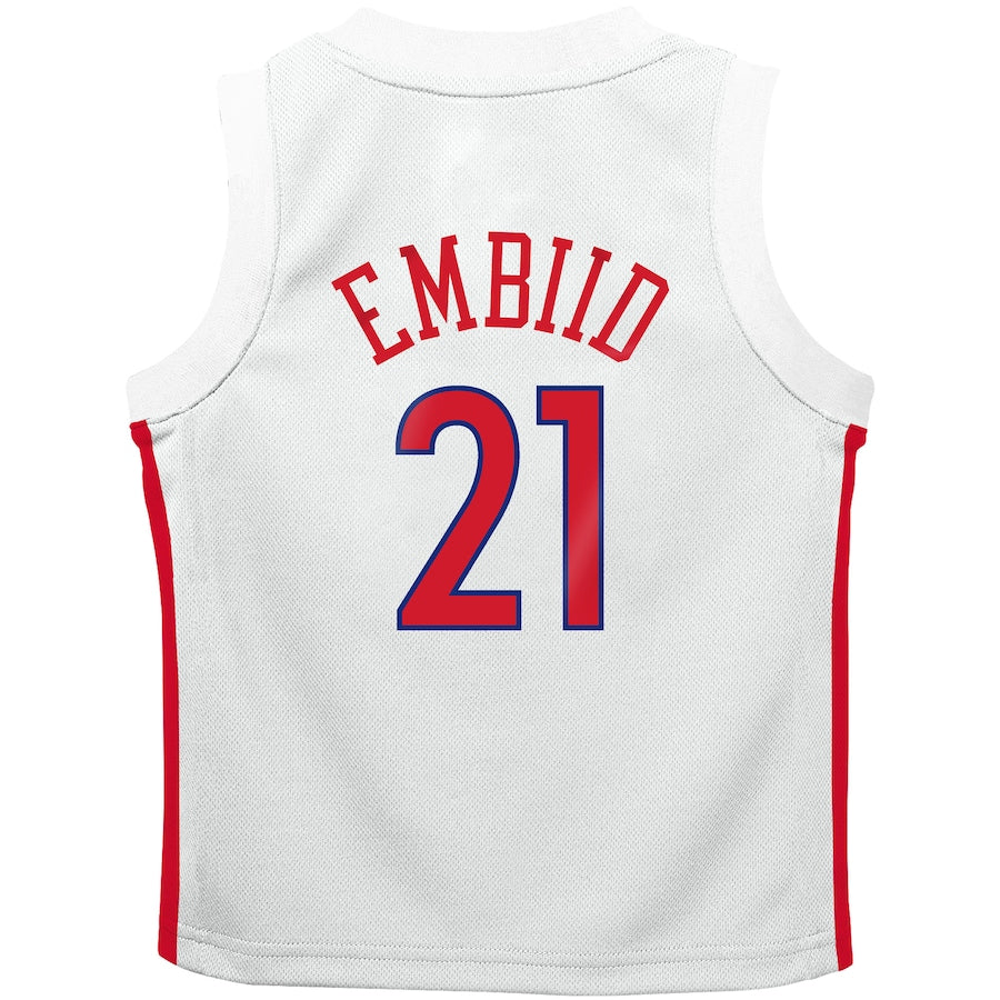 PH.76ers #21 Joel Embiid Preschool 2022-23 Replica Jersey  City Edition White Stitched American Basketball Jersey