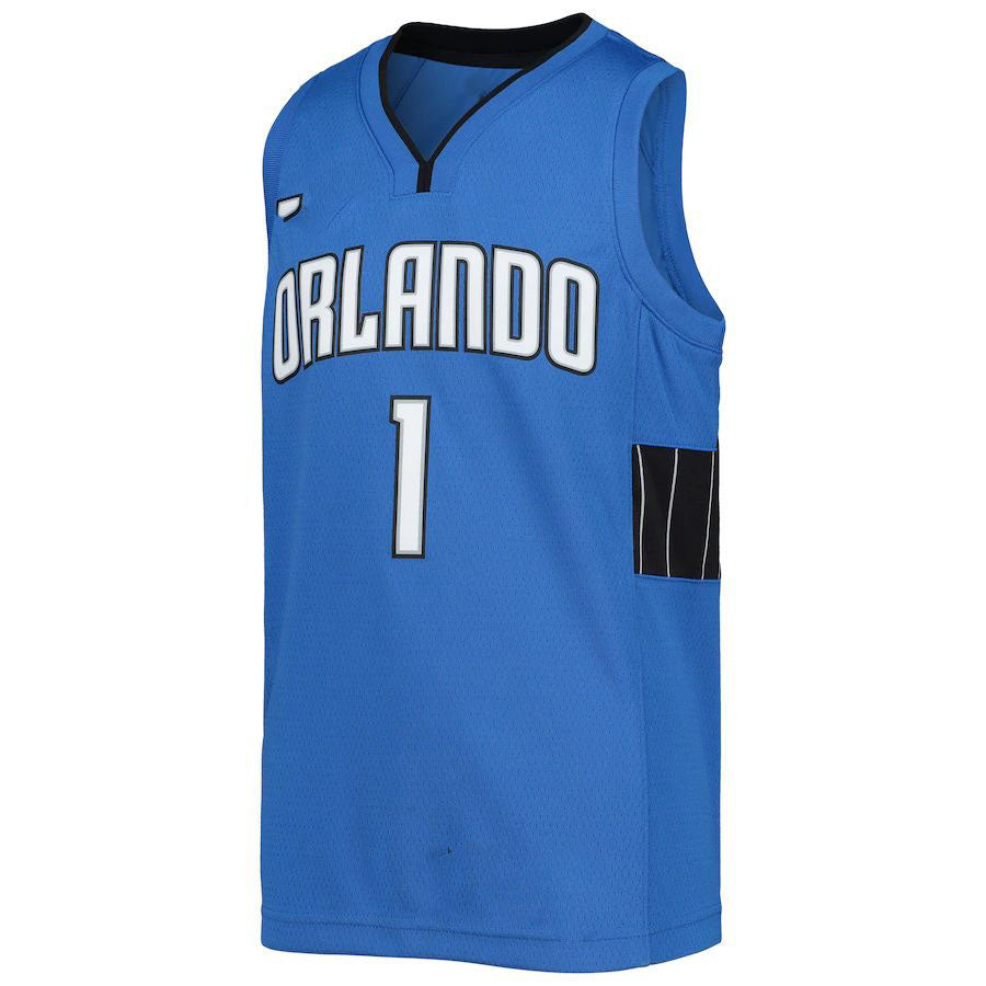 O.Magic #1 Jonathan Isaac Jordan Brand  2020-21 Player Jersey Statement Edition Blue Stitched American Basketball Jersey