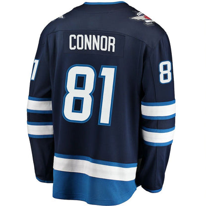 W.Jets #81 Kyle Connor Fanatics Branded Breakaway Replica Jersey  Navy Stitched American Hockey Jerseys