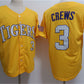 L.Tigers #3 ylan Crews Gold 2023 Stitched Baseball Jersey American College Jerseys