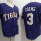 L. Tigers #3 ylan Crews Purple 2023 Stitched Baseball Jersey American College Jerseys
