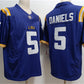 L.Tigers #5 Jayden Daniels Blue Stitched Jersey American College Jerseys