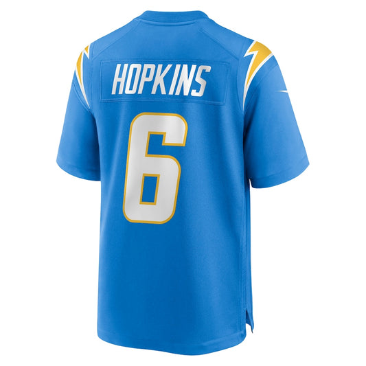 LA.Chargers #6 Eric Kendricks Game Jersey - Powder Blue Stitched American Football Jerseys