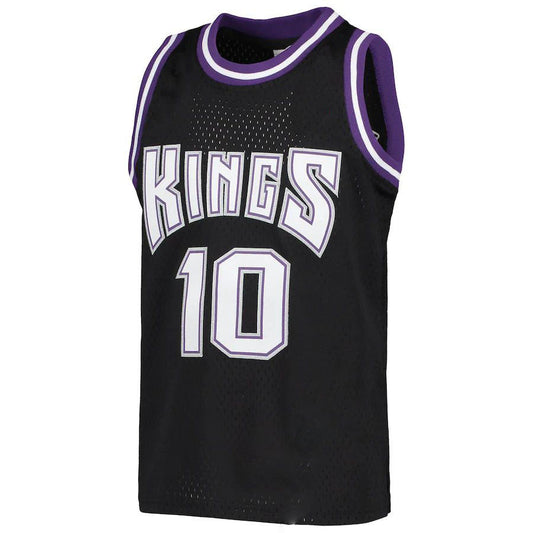 S.Kings #10 Mike Bibby Mitchell & Ness 2001-02 Hardwood Classics Swingman Jersey Black Stitched American Basketball Jersey