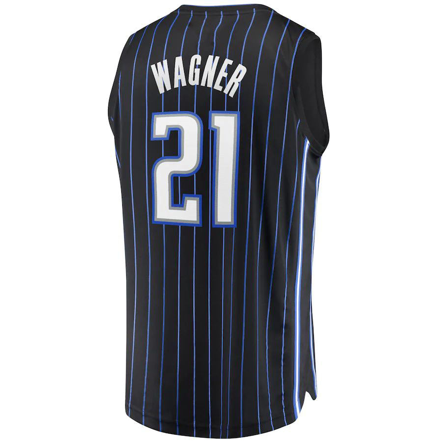 O.Magic #21 Moritz Wagner Fanatics Branded  2021-22 Fast Break Replica Jersey  Icon Edition Black Stitched American Basketball Jersey