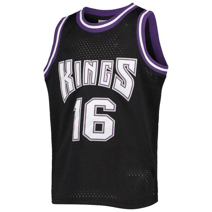 S.Kings #16 Peja Stojakovic Mitchell & Ness  Hardwood Classics Swingman Jersey Black Stitched American Basketball Jersey