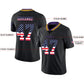 Custom B.Ravens Men's American Black USA Flag Fashion Vapor Limited Stitched Football Jerseys